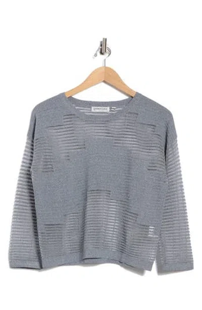 Patrizia Luca Illusion Mesh Sweater In Gray