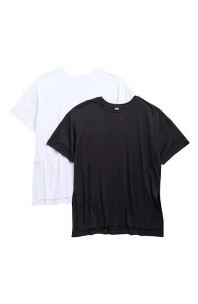 90 Degree By Reflex Echo High-low 2-pack T-shirts In Black