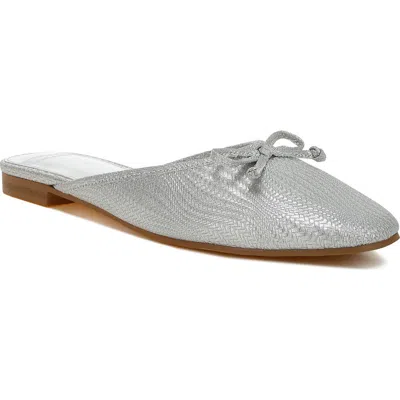 Rag & Co Jaylor Party Bow Slip-on Mules In Silver