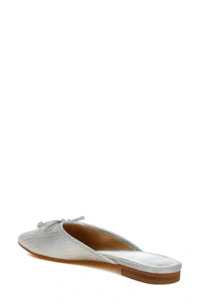 Rag & Co Jaylor Party Bow Slip-on Mules In Silver