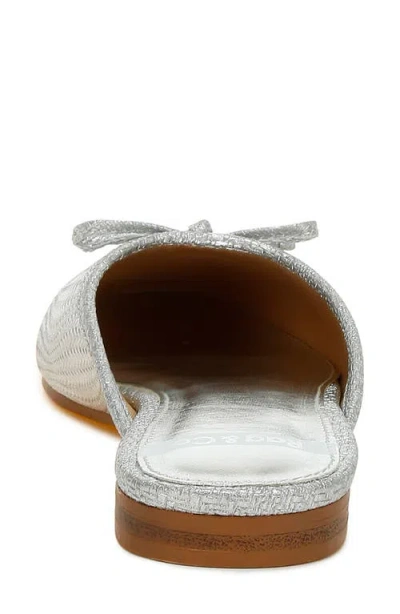 Rag & Co Jaylor Party Bow Slip-on Mules In Silver