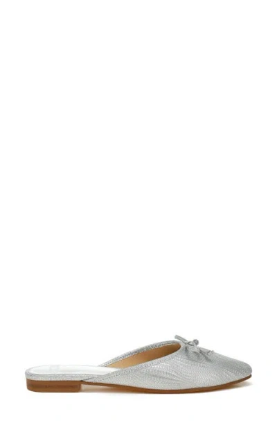 Rag & Co Jaylor Party Bow Slip-on Mules In Silver
