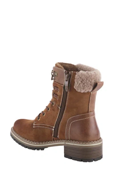 Patrizia By Spring Step Jordyn Faux Fur Lined Lug Sole Boot In Brown