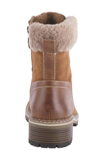 Patrizia By Spring Step Jordyn Faux Fur Lined Lug Sole Boot In Brown