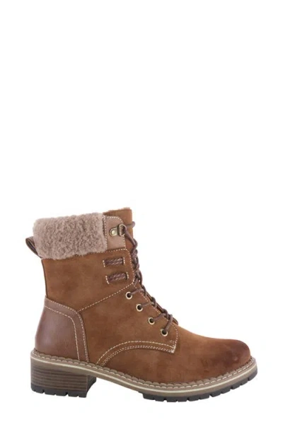 Patrizia By Spring Step Jordyn Faux Fur Lined Lug Sole Boot In Brown
