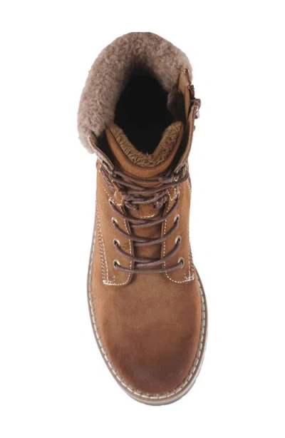 Patrizia By Spring Step Jordyn Faux Fur Lined Lug Sole Boot In Brown