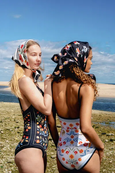 Jessie Zhao New York Night Imagination Reversible V-neck One-piece Swimsuit In Multi