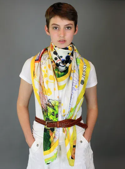 Jessie Zhao New York Silk Scarf Of Wonderful World: Once Upon A Time In Multi