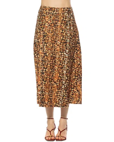 Alexia Admor Esres Flared Midi Skirt In Brown