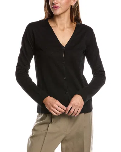 The Row Jheel Linen-blend Cardigan In Black