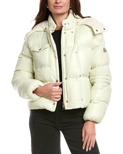 Moncler Quilted Down Jacket In Neutral
