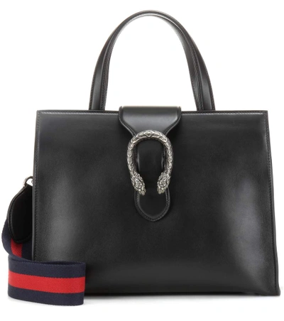 Gucci Dionysus Small Leather Tote In Eero