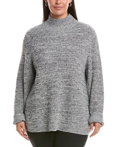 Marina Rinaldi Kastel Wool Blend Turtleneck Sweater In Gray
