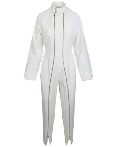 Stella Mccartney Alma All-in-one Linen-blend Jumpsuit In White