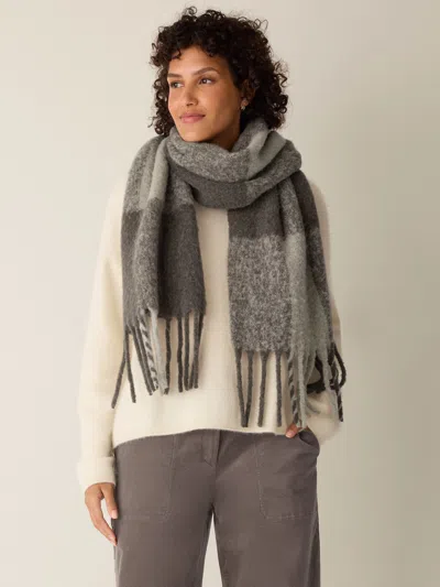 Eileen Fisher Boucle Cloud Scarf In Gray
