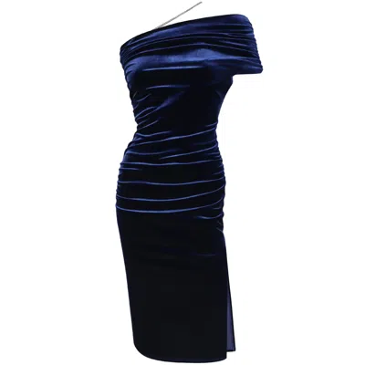 Me&thee Women's Blue Old Chestnut Navy Velvet Dress In Blue