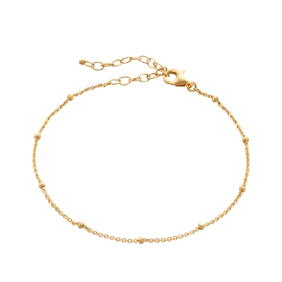 Spero London Fine Beaded Chain Bracelet Satellite In Gold