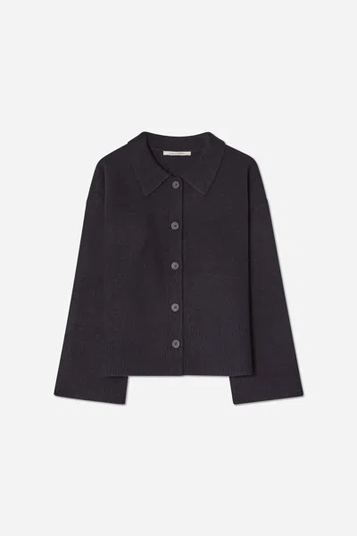 A Days March Collie Boiled Merino Knitted Jacket In Blue