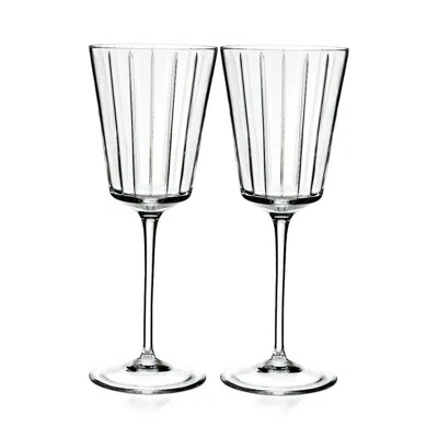 Eliská Pair Of Crystal Red Wine Goblets In Transparent