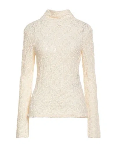 Chloé Woman Top Ivory Size 6 Cotton, Polyamide, Elastane In Multi