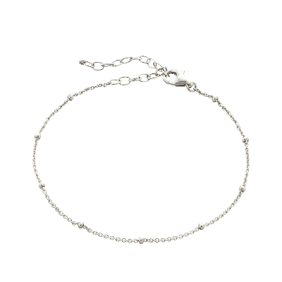 Spero London Fine Beaded Chain Bracelet Satellite In Silver