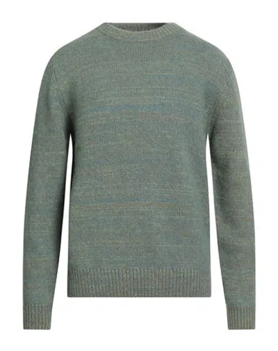Heritage Man Sweater Sage Green Size 42 Virgin Wool, Alpaca Wool, Polyamide, Cashmere In Green