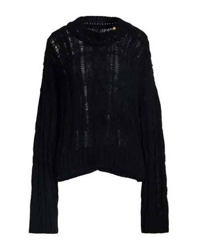 Pinko Woman Sweater Black Size L Polyamide, Viscose, Wool, Alpaca Wool, Cashmere In Black