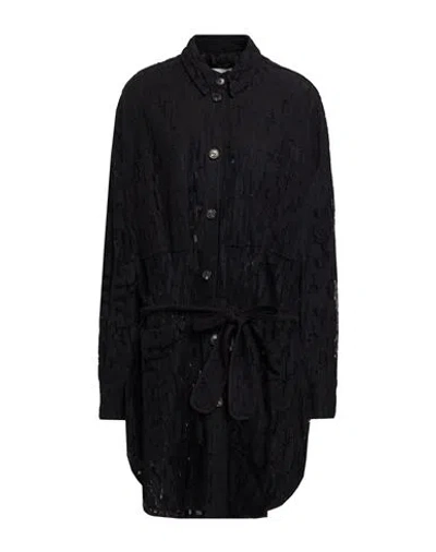 T Coat T_coat Woman Shirt Black Size 8 Cotton, Polyamide