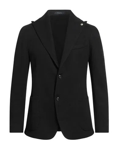 Luca Bertelli Man Blazer Black Size 36 Polyester, Cotton, Elastane