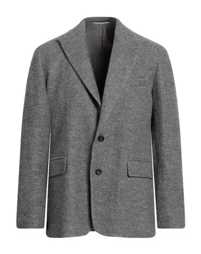 Maestrami Man Blazer Grey Size 46 Virgin Wool, Cotton, Cashmere, Elastane In Gray