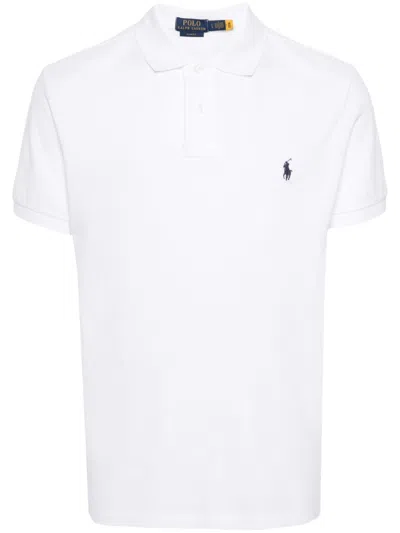 Polo Ralph Lauren Custom Slim Fit Mesh Polo In White
