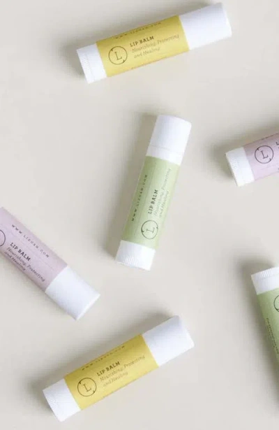 Lizush Lip Balm Set Of 3 Natural Unscented In White