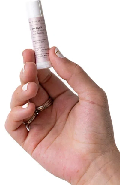 Lizush Lip Balm Set Of 3 Natural Unscented In White