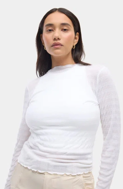 Halfdays Ynes Texture Top In White