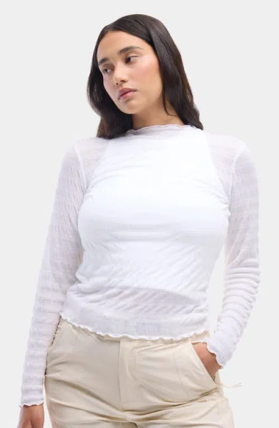 Halfdays Ynes Texture Top In White