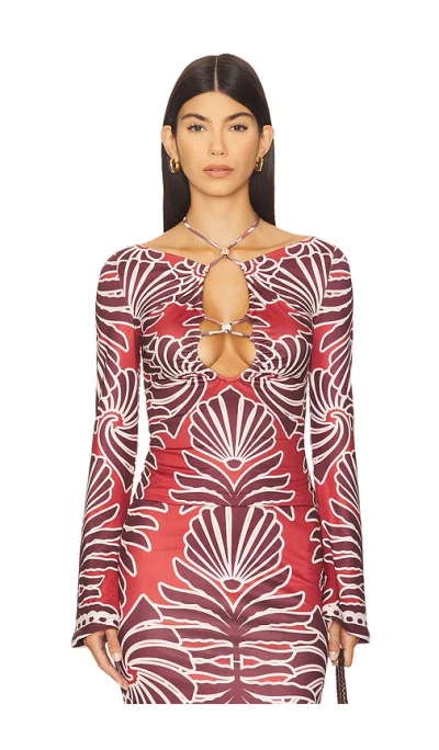 Seven Wonders Sienna Sleeved Top Brodie Red In Red