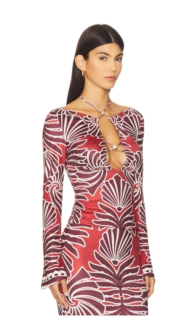 Seven Wonders Sienna Sleeved Top Brodie Red In Red