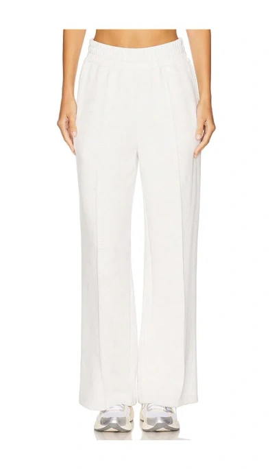 Varley Womens Egret The Extra Wide-leg 29.5 Jersey Trousers In White