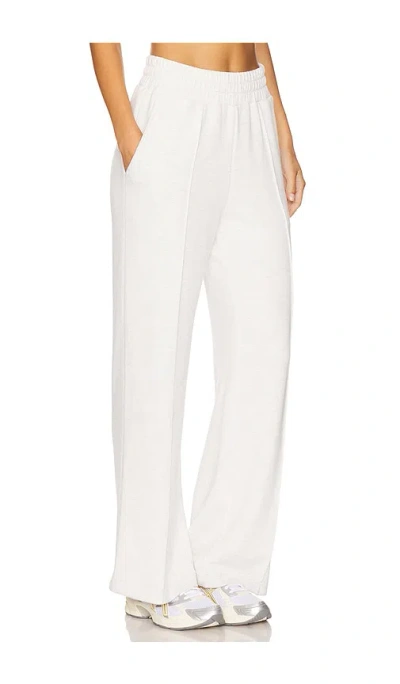 Varley Womens Egret The Extra Wide-leg 29.5 Jersey Trousers In White