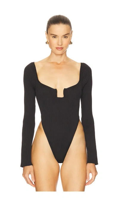 Bevza High-waisted Bodysuit In Black