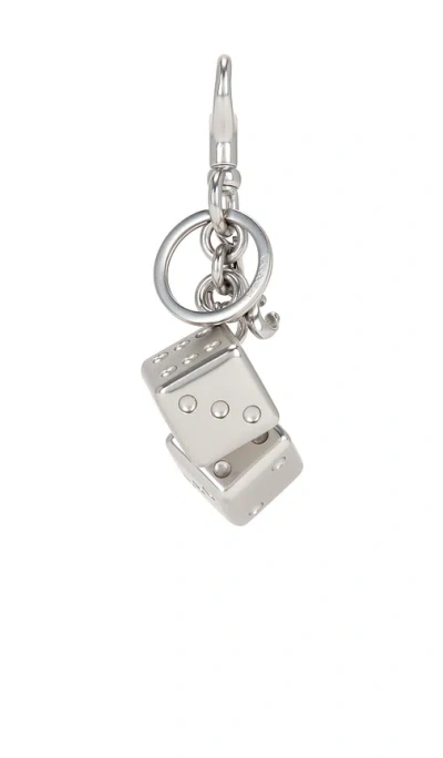 Coach Dice Bag Charm In Metallic