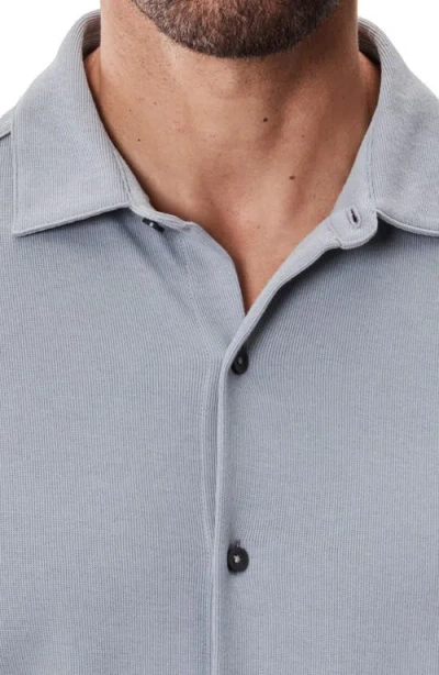 Robert Barakett Milo Long Sleeve Knit Shirt In Gray