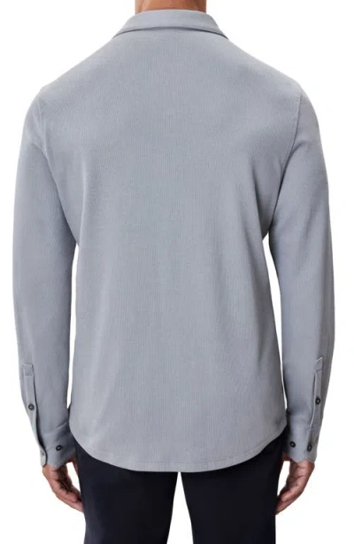 Robert Barakett Milo Long Sleeve Knit Shirt In Gray