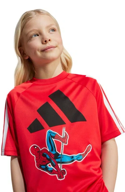 Adidas Originals Kids' X Marvel Spider-man Recycled Polyester T-shirt