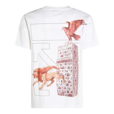 Off-white Graphic Print Crew Neck Short Sleeve Top In White