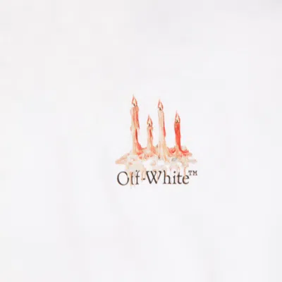 Off-white Graphic Print Crew Neck Short Sleeve Top In White