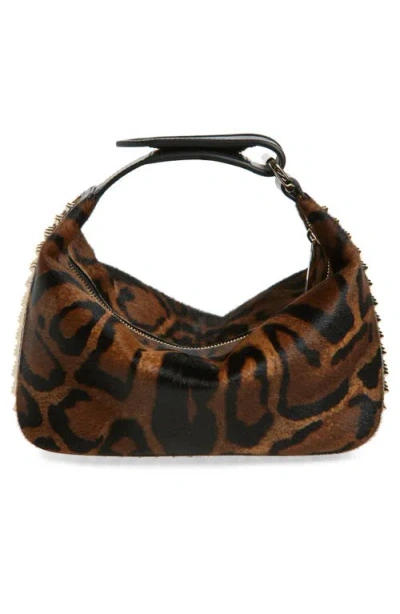 Christian Louboutin Funky Dopp Bengali Print Genuine Calf Hair Top Handle Pouch In Brown