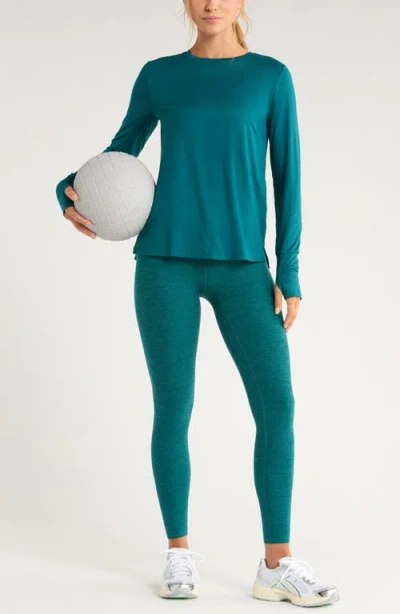 Zella Liana Restore Soft Lite Long Sleeve T-shirt In Green