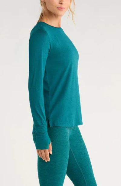 Zella Liana Restore Soft Lite Long Sleeve T-shirt In Green