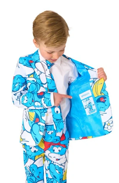 Opposuits Little Boys Smurfs Suit In Multi